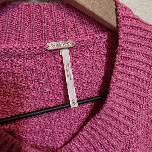 Free People Pink Button-Up Cardigan - Picture 3 of 4